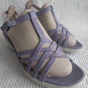 ECCO Purple Mary Jane Sandals Sz 37/6.5US EUC